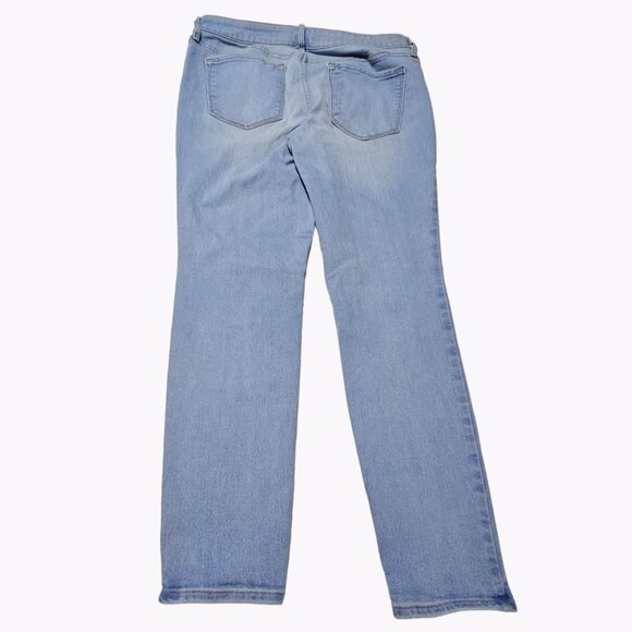 Old Navy Rockstar Mid Rise Jeans Womens Size 14P Skinny Light Wash Denim - Picture 3 of 6